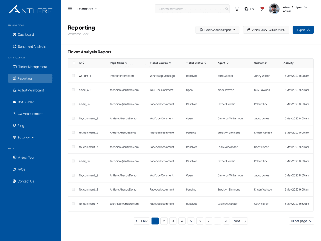 Program Reporting Register Reporting