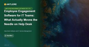 Employee engagement software for IT teams dashboard showing agent workload and ITSM metrics