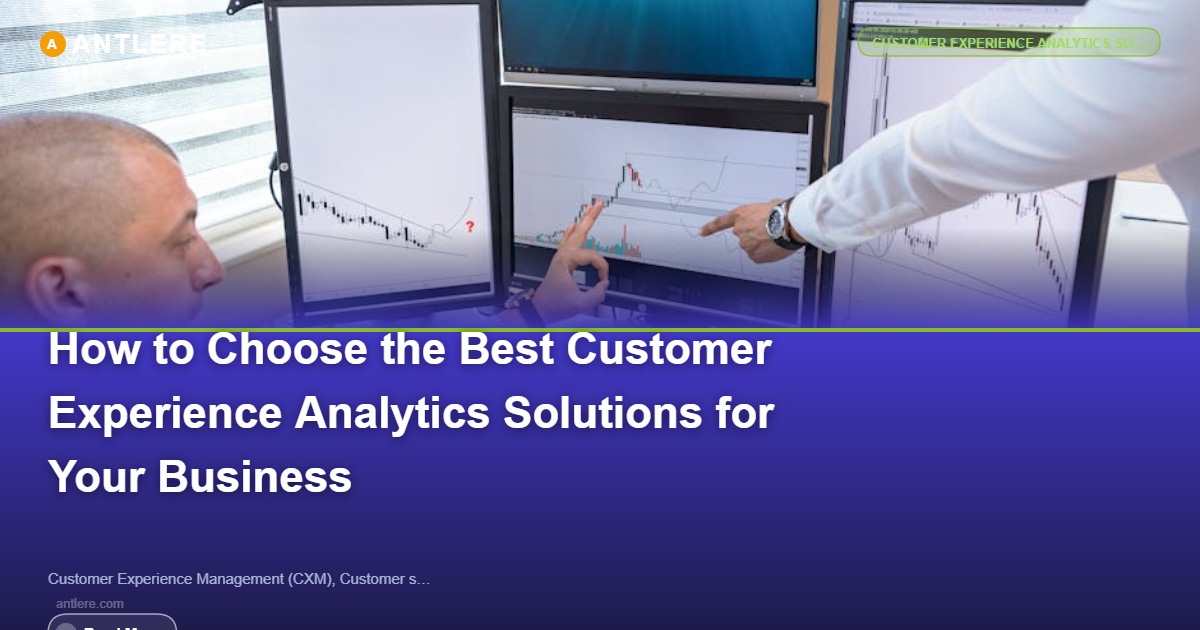 IT manager evaluating customer experience analytics solutions on a dashboard screen