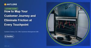 IT support team reviewing a customer journey map on an ITSM dashboard