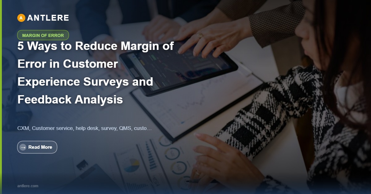 IT support team analyzing margin of error in customer experience survey results