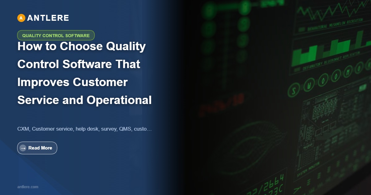 IT manager reviewing quality control software dashboard for service desk operations