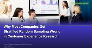 IT operations director reviewing stratified random sampling segments on a help desk analytics dashboard
