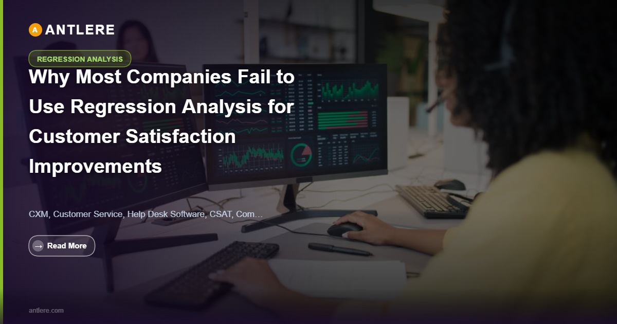 IT operations director using regression analysis to improve customer satisfaction scores in a help desk platform